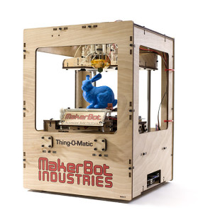 The first MakerBot kit in a laser cut case.