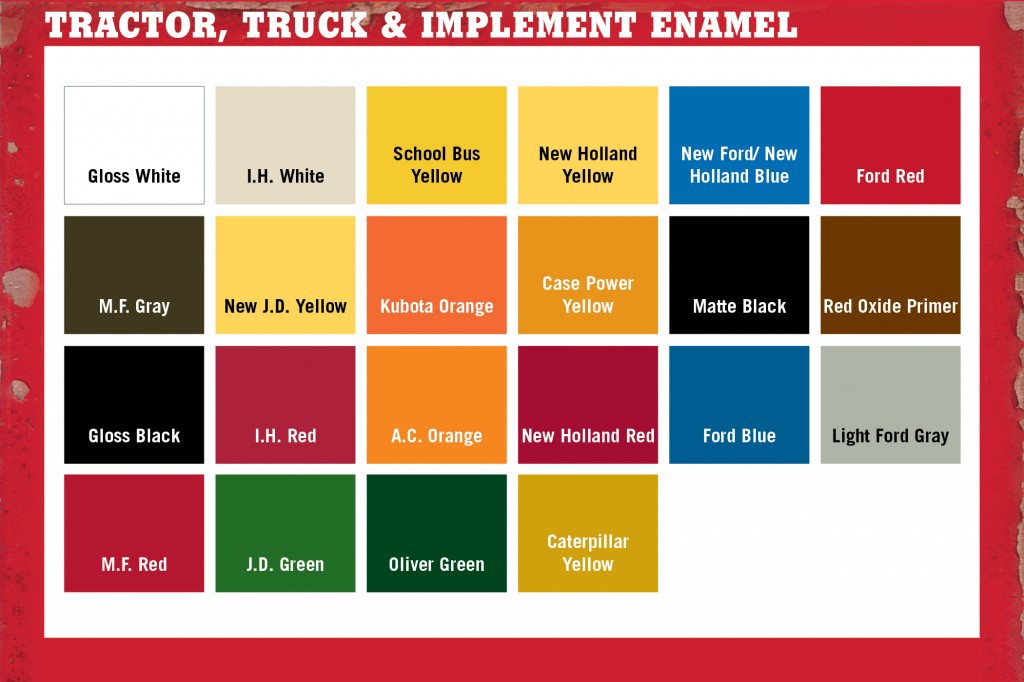 John Deere Paint Color Chart